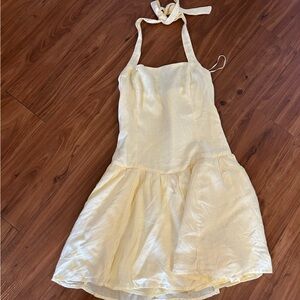 Elegant Yellow Women's Dress/romper